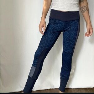 Lululemon Navy Patterned Leggings
